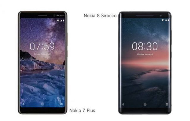 Nokia 7 Plus and Nokia 8 Sirocco