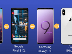 Huawei P20 Pro vs Google Pixel 2 XL vs Samsung Galaxy S9+ vs Apple iPhone X