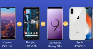 Huawei P20 Pro vs Google Pixel 2 XL vs Samsung Galaxy S9+ vs Apple iPhone X