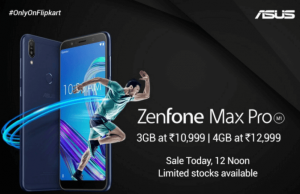 Asus Zenfone Max Pro M1 Goes on Sale at 12PM on Flipkart