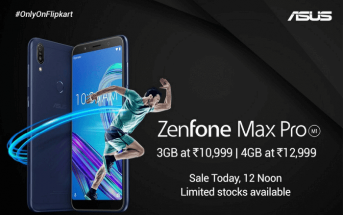 Asus Zenfone Max Pro M1 Goes on Sale at 12PM on Flipkart Asus Zenfone Max Pro M1 Goes on Sale at 12PM on Flipkart