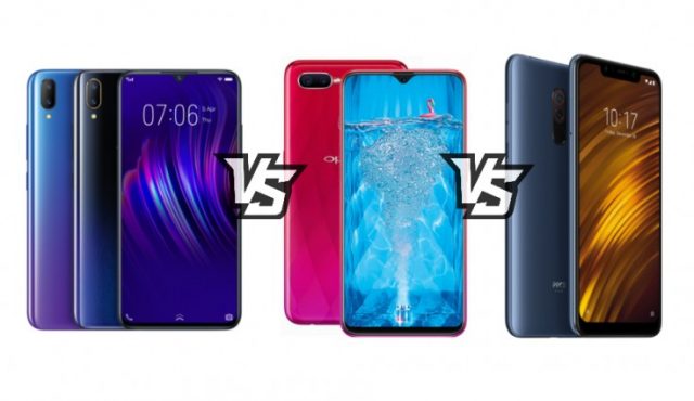 Vivo V11 Pro vs Oppo F9 Pro vs Xiaomi Poco F1